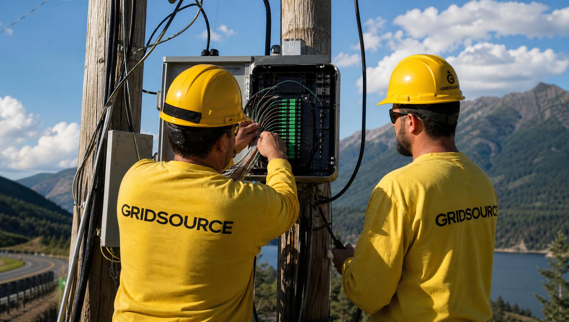GridSource crew installing fiber infrastructure